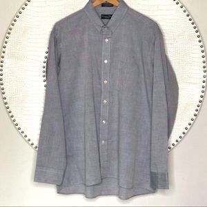 NWOT VINTAGE DIOR MENS DRESS SHIRT BLUE 17 1/2